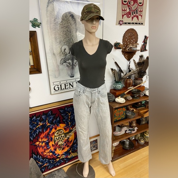 Light Grey Wash 100% Cotton Denim Jeans - Picture 11 of 11